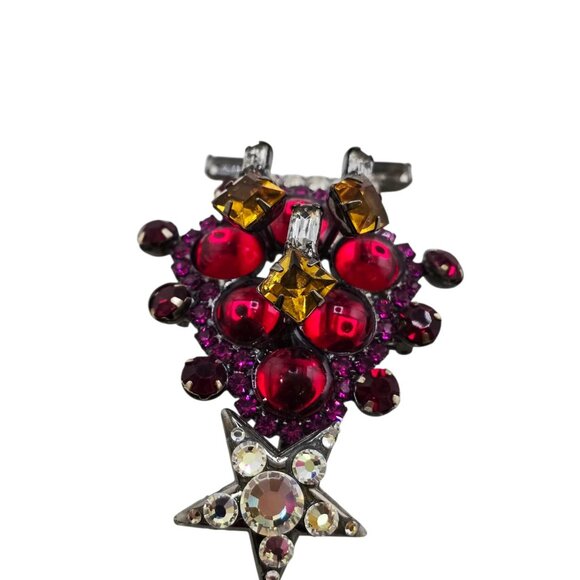 Vintage VRBA Mini Christmas Tree Brooch (A8637) - Picture 5 of 9